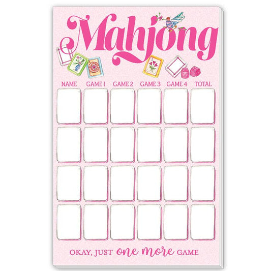 Handpainted Mahjong Score Pad Large Notepad