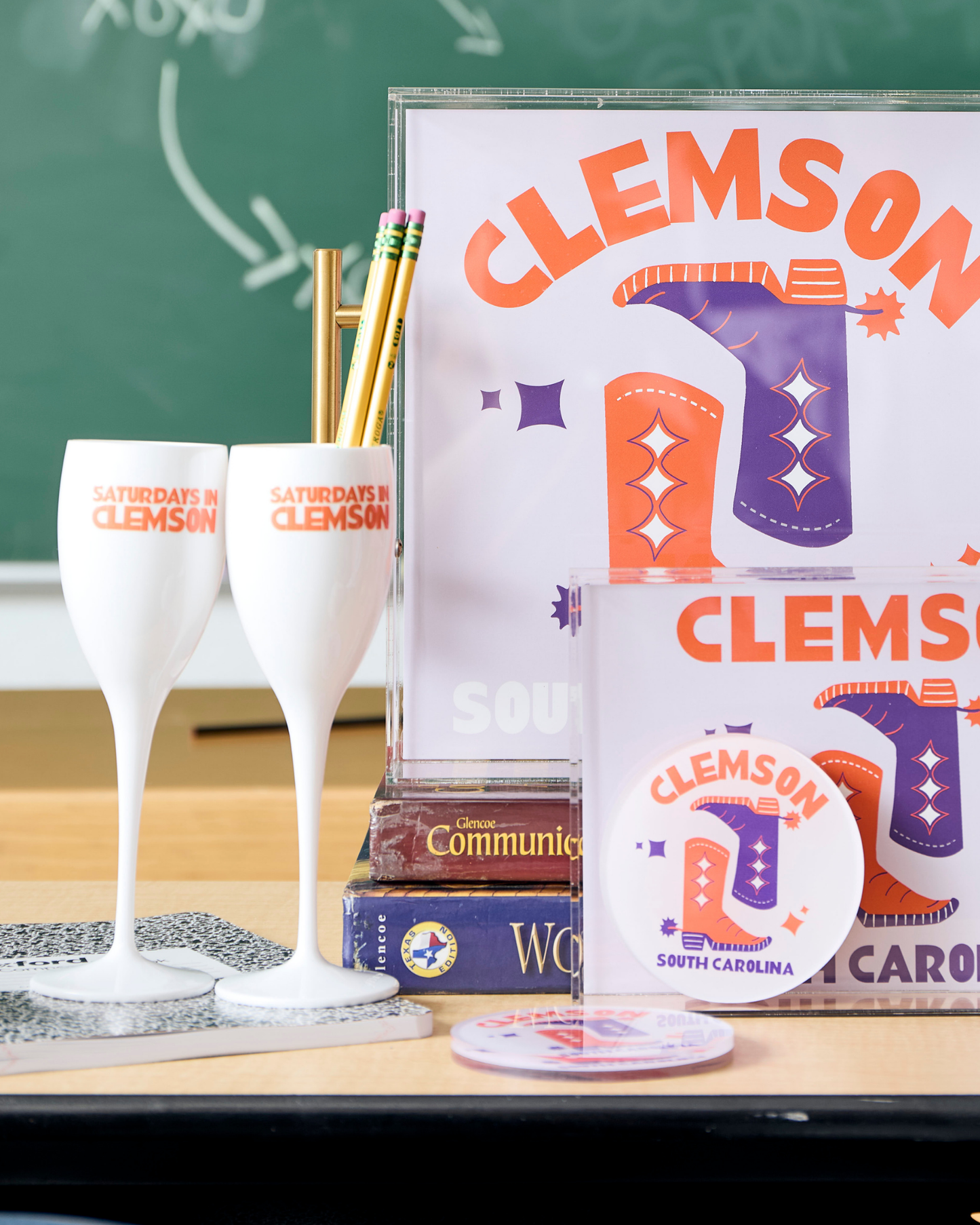 Saturdays In Clemson Champagne Flute