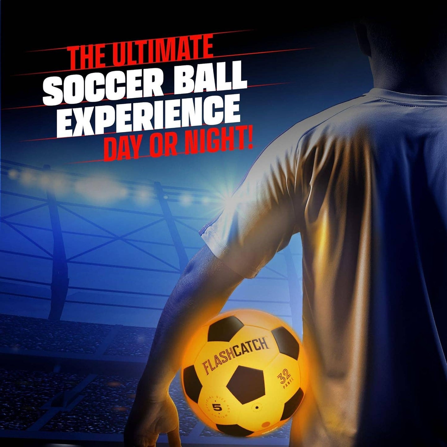 Light Up Soccer Ball - Glow in the Dark - NO 5