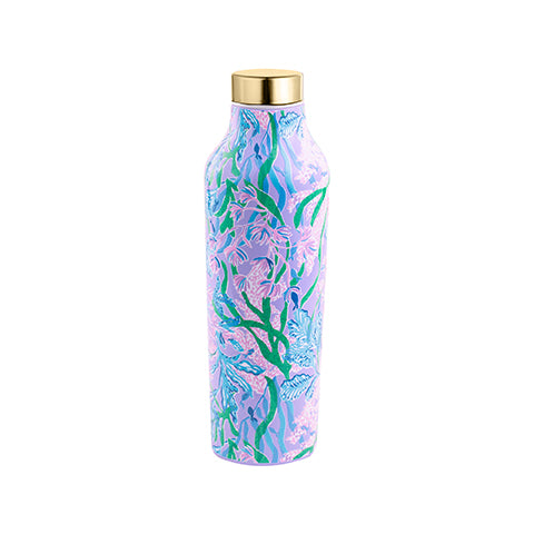 Lilly Pulitzer Stainless Steel Water Bottle, Seacret Escape