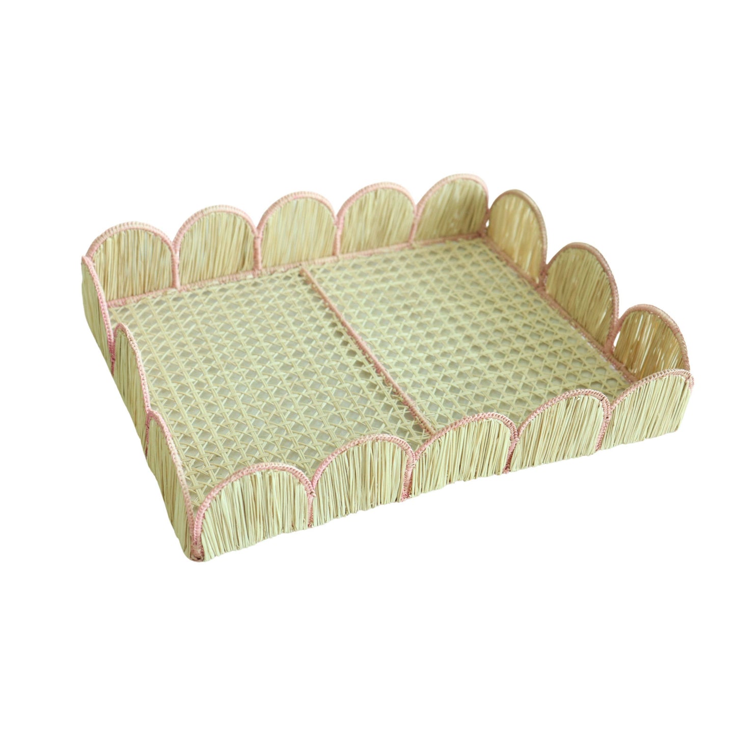 Scallop Rectangular Tray: Natural