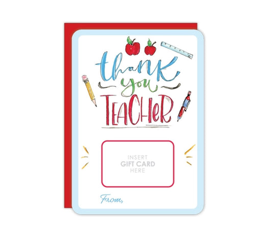 Thank You Teacher Gift Card holder