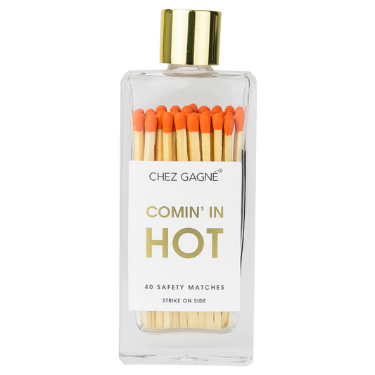 Coming In Hot Matches - Glass Bottle Matchsticks Orange