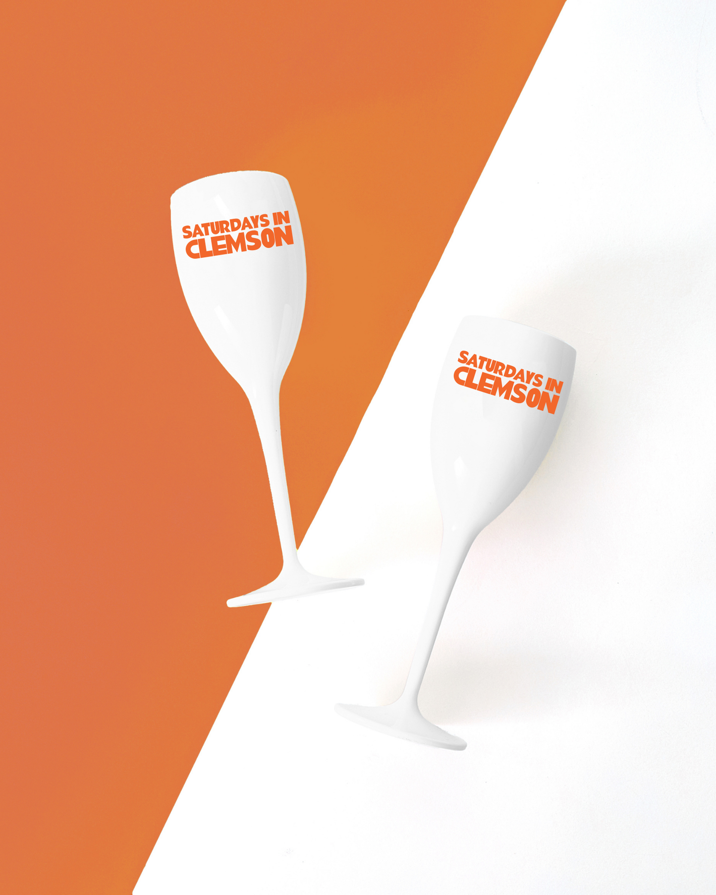 Saturdays In Clemson Champagne Flute