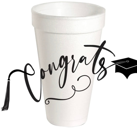 Congrats Grad Styrofoam Cups