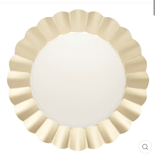 Sophistiplate White and Gold Dinner Plate