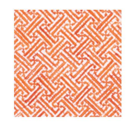 Caspari Fretwork Orange Napkin Cocktail