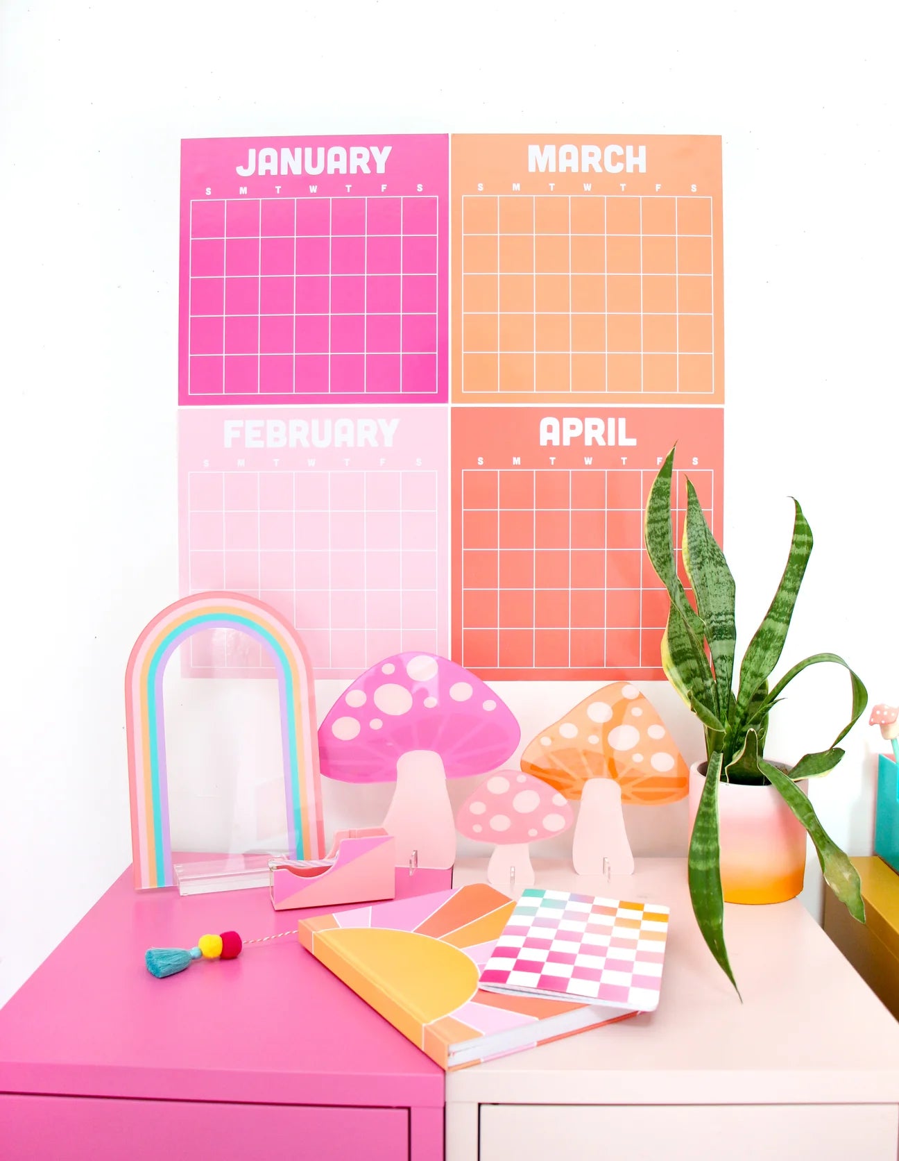 Dry Erase Vinyl Wall Calendar