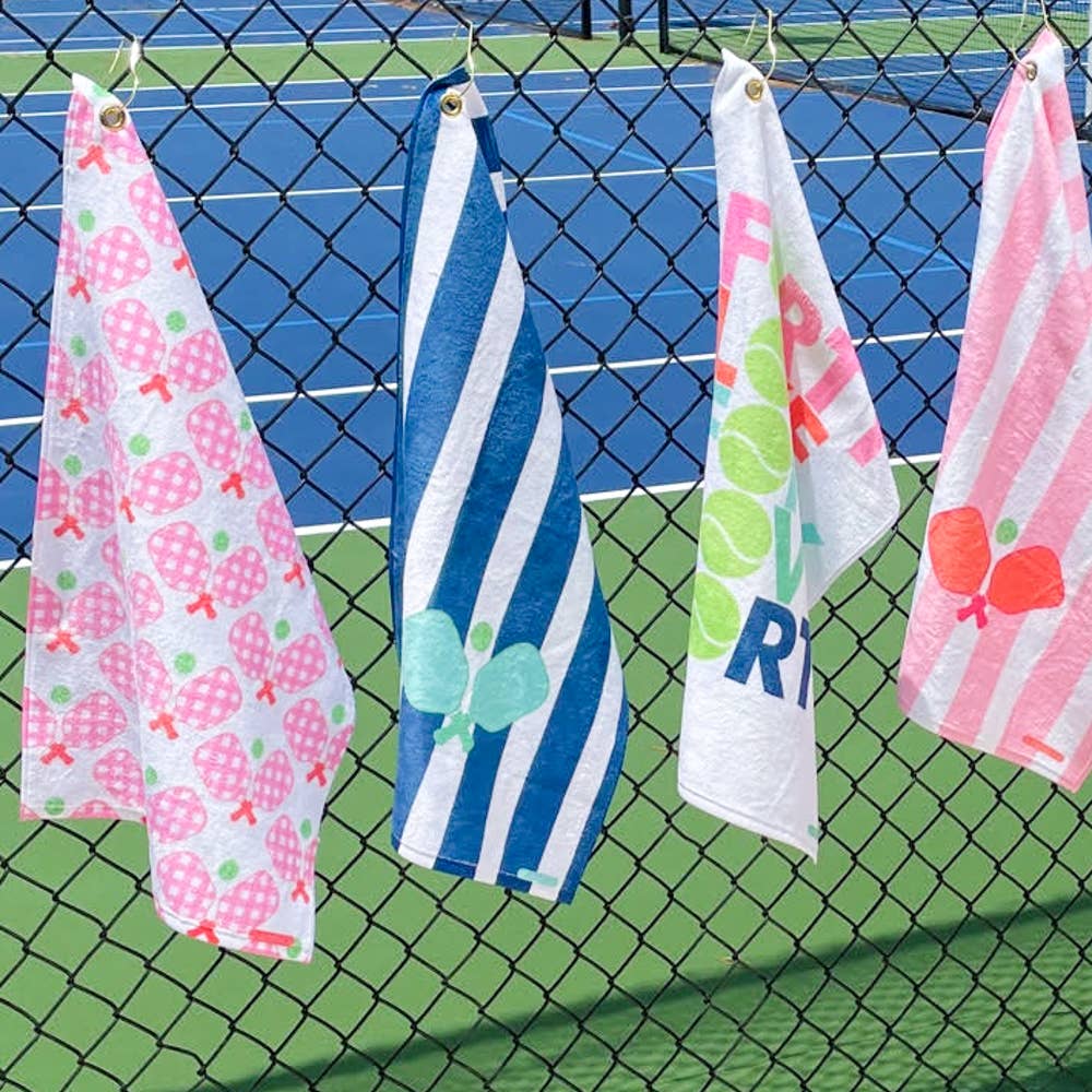 Sport Towel - Cabana Stripe: Tennis Green