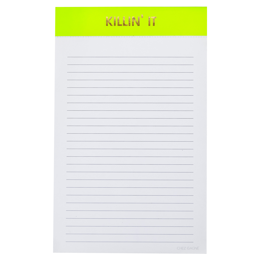 Killin' It Notepad - Yellow