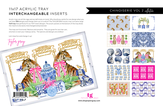 Acrylic Tray CHINOISERIE VOL 2 insert set of 10