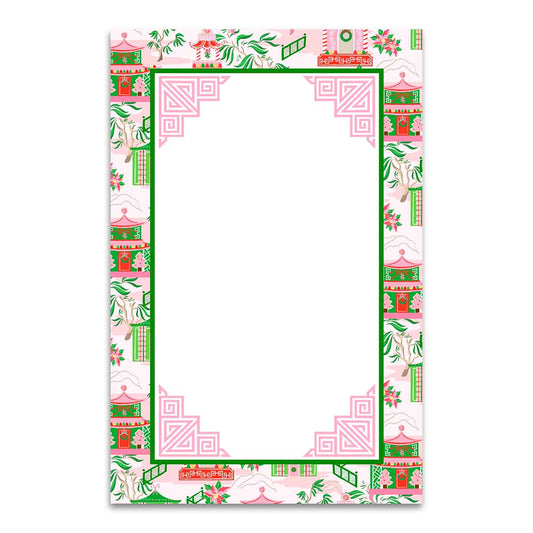 Chinoiserie Wonderland Christmas Holiday Notepad