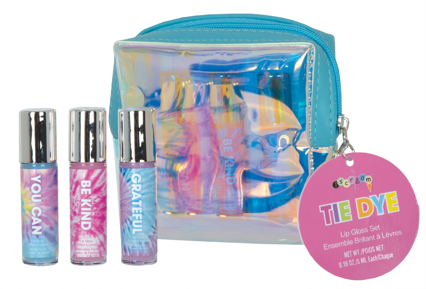 Tie Dye 3 Mini Lip Glosses In Pouch