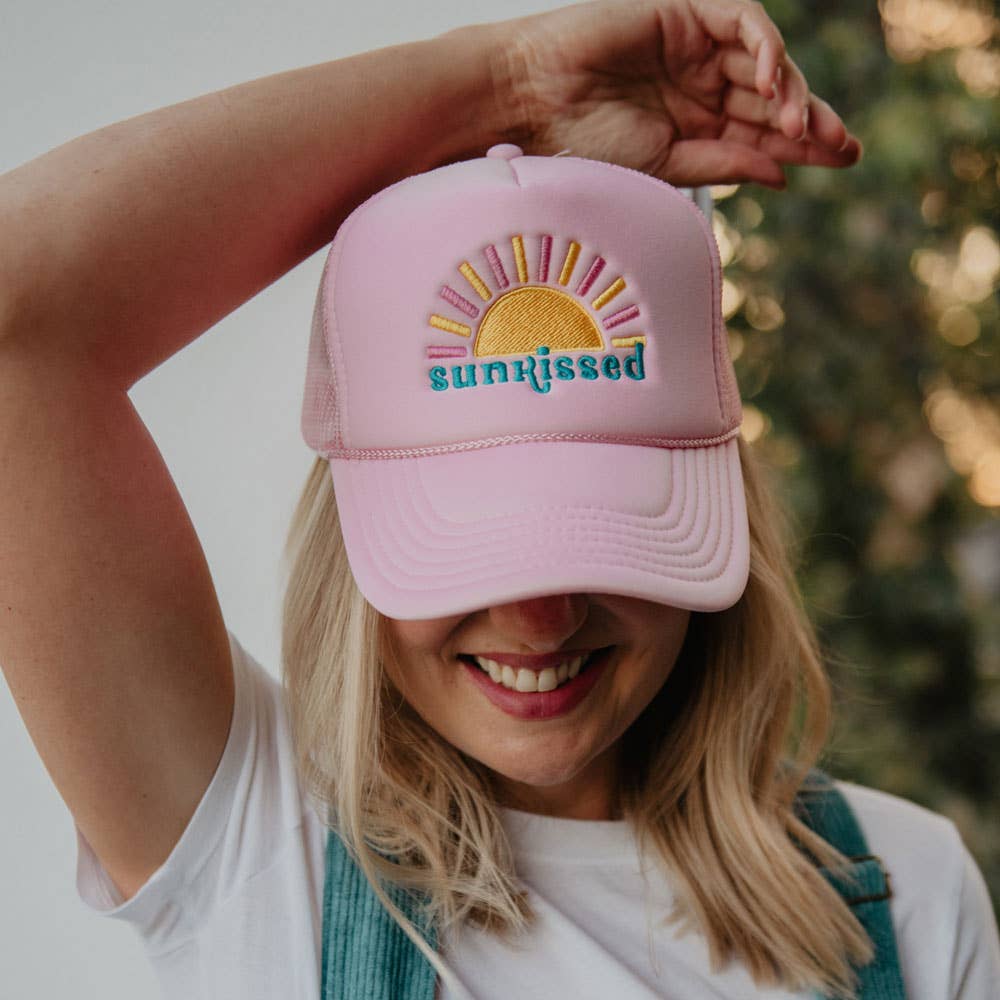 Sunkissed Foam Trucker Hat: Light Pink