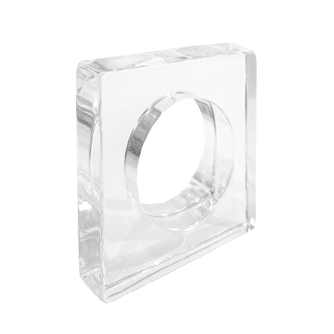 Acrylic Napkin Ring Set - Clear: 4-Piece Set