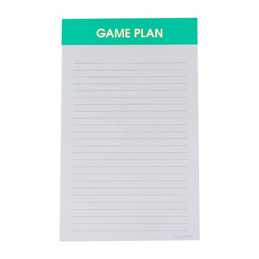 Game Plan - Lined Notepad - Emerald Green