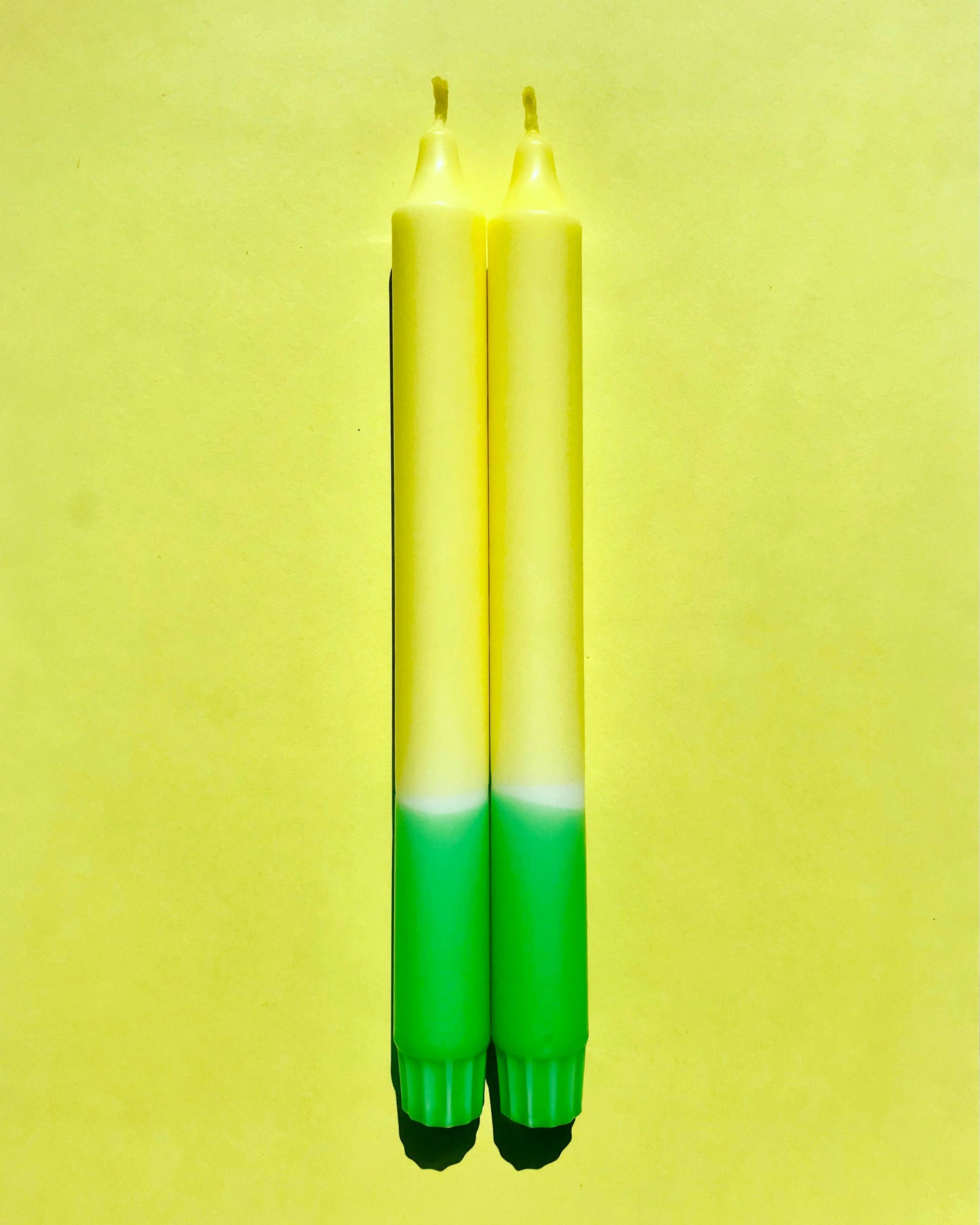 Candle in Yellow and Green