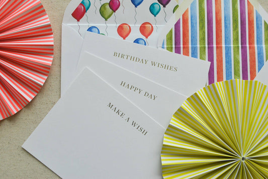 Assorted Foil Birthday Notecards Stationery