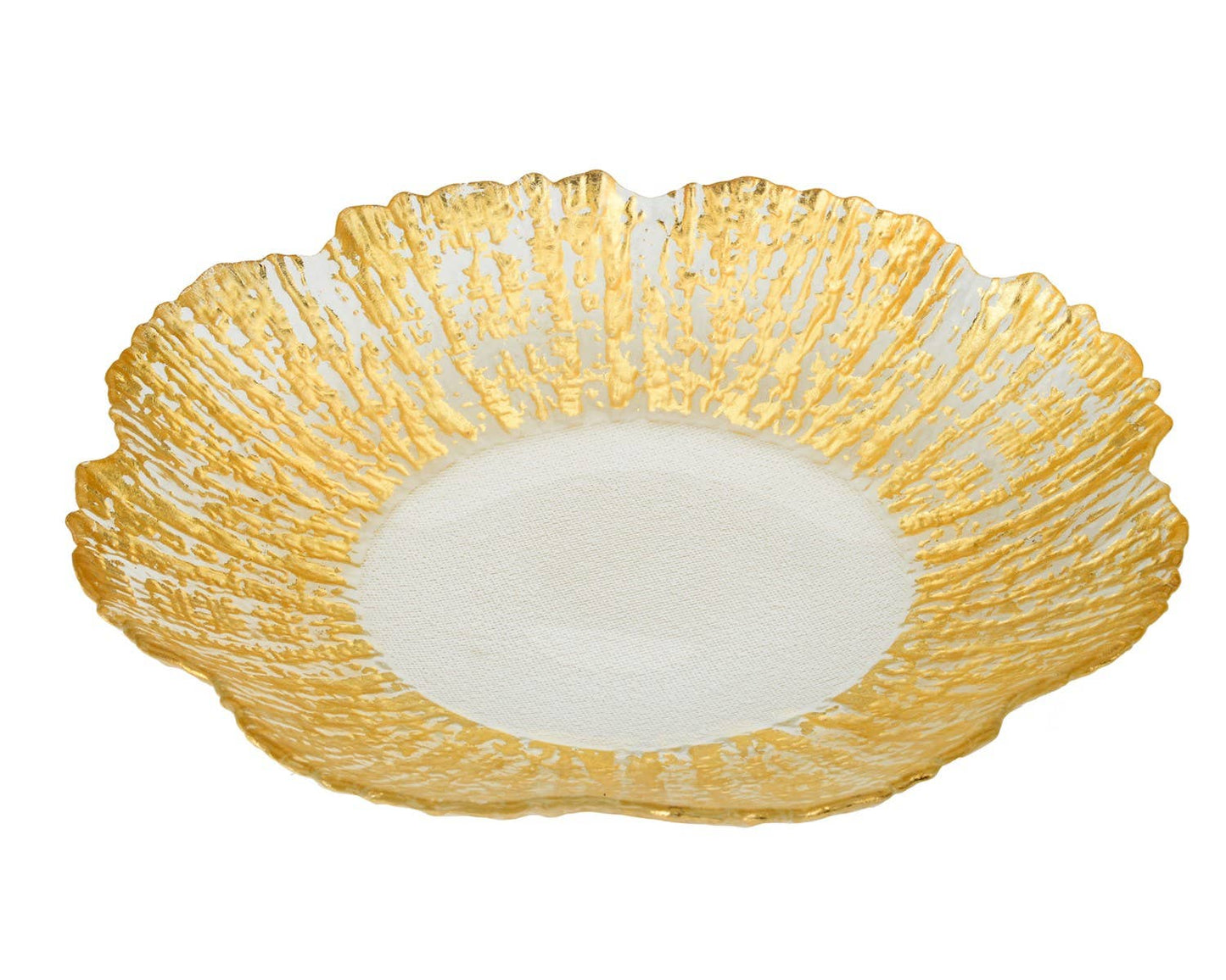 Gold Scalloped Flower Shaped Platter