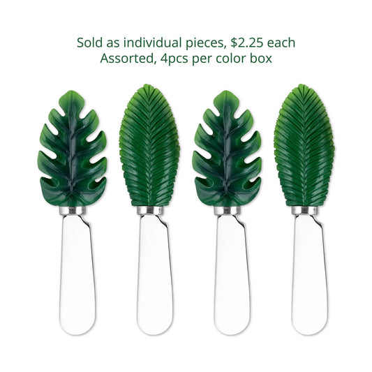 Palm Leaves Polyresin Cheese Spreader Set