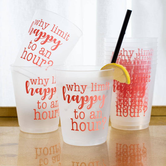Happy Hour Party Cups  Frosted/Melon