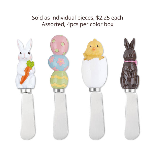 EGGxellent Easter Resin Polyresin Cheese Spreader Set