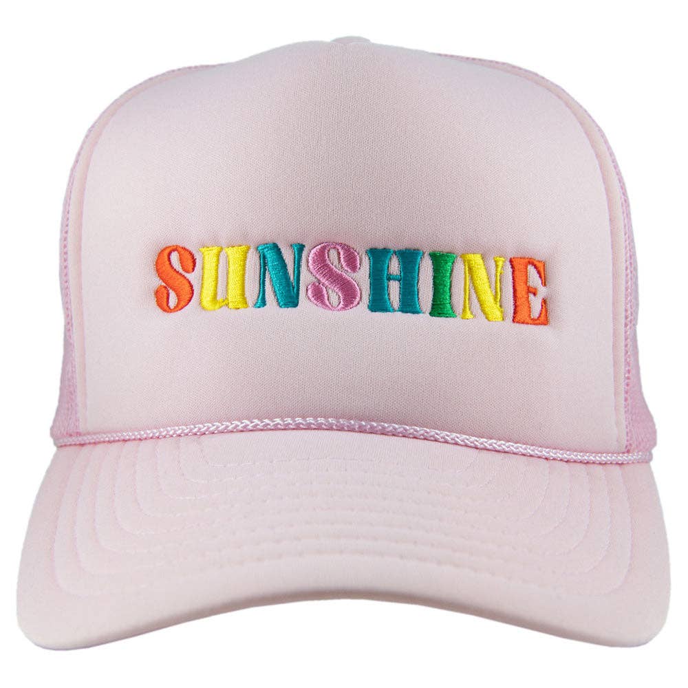 Sunshine (Multicolored) Foam Trucker Hat: Light Pink