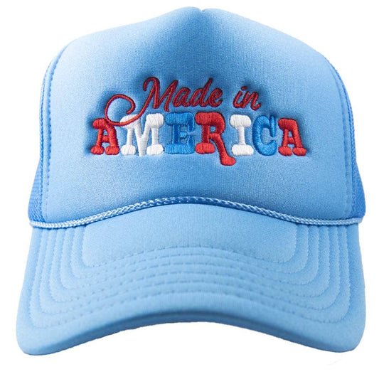 Made in America Foam Trucker Hat: Colbalt Blue