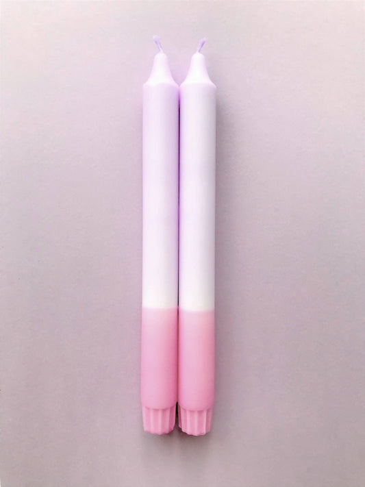 Dip Dye Light Pink Candle