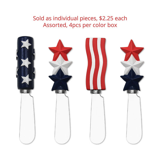 American Flag Polyresin Cheese Spreader Set