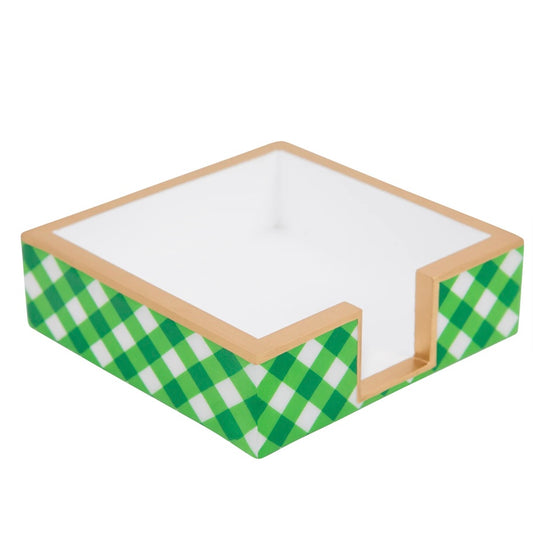 Kelly Gingham Cocktail Napkin Tray