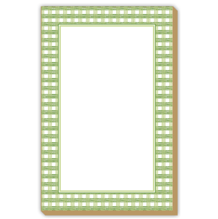 Green Gin Lane Plaid Border Luxe Large Notepad