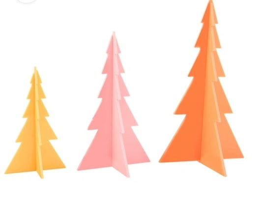 Acrylic Christmas Tree- orange colorway