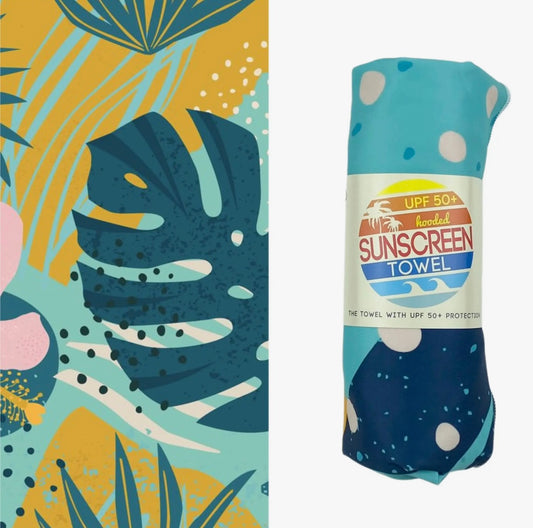 Kids UPF 50 Sunscreen Towel Tropical