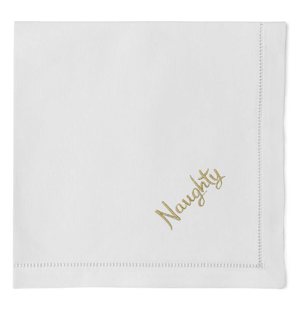 Naughty and Nice Mixed Set of Dine Linen Napkins